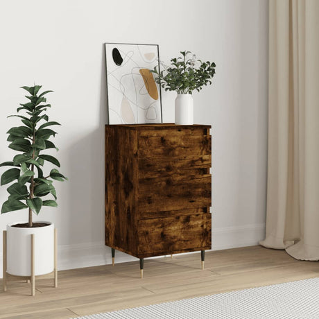 Vidaxl dressoir 40x35x70 cm bewerkt hout gerookt eikenkleurig