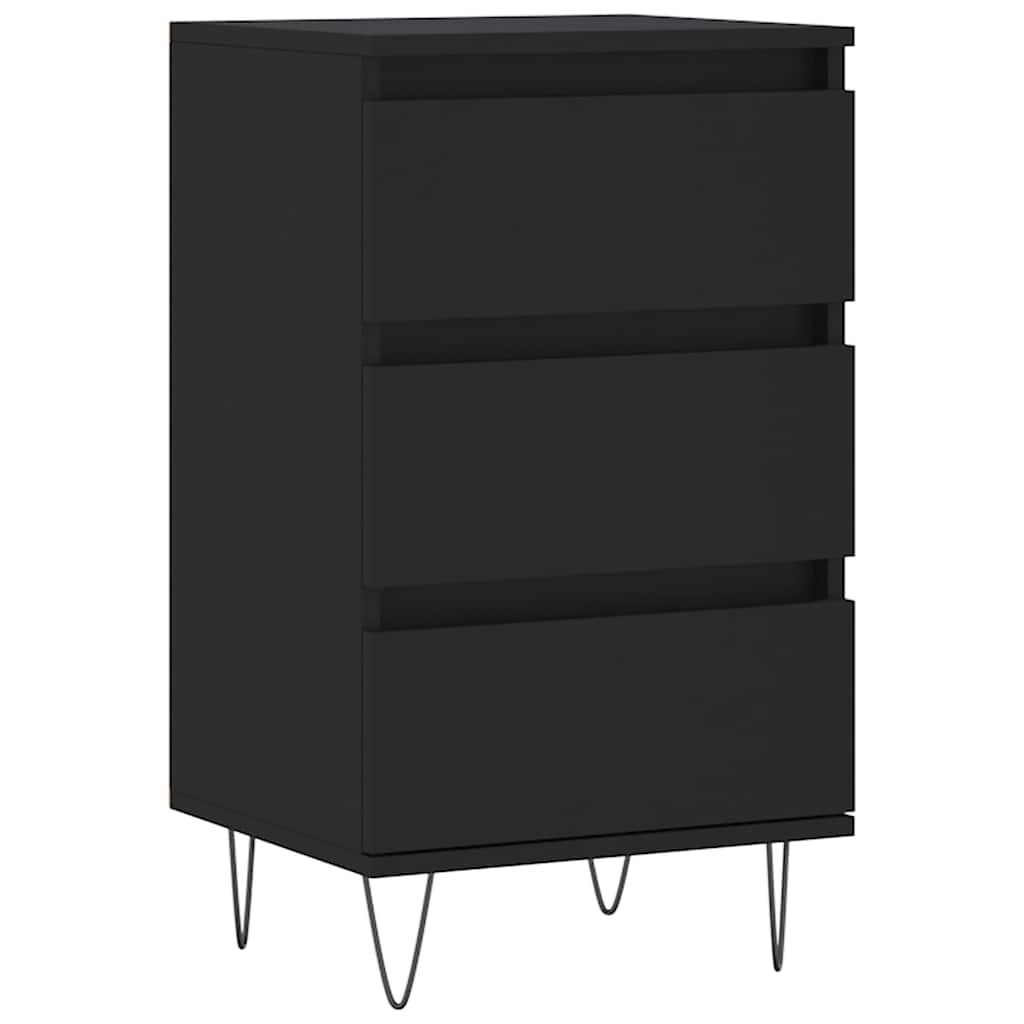 Vidaxl dressoir 40x35x70 cm bewerkt hout zwart
