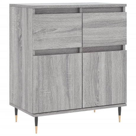 Vidaxl dressoir 60x35x70 cm bewerkt hout grijs sonoma eikenkleurig
