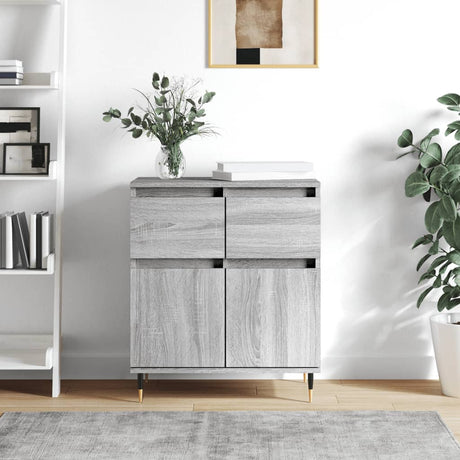 Vidaxl dressoir 60x35x70 cm bewerkt hout grijs sonoma eikenkleurig
