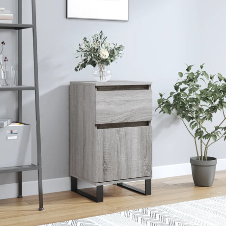 Vidaxl dressoir 40x35x70 cm bewerkt hout grijs sonoma