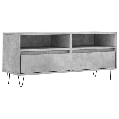 Vidaxl tv-meubel 100x34,5x44,5 cm bewerkt hout betongrijs