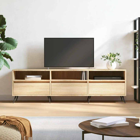 Vidaxl tv-meubel 150x30x44,5 cm bewerkt hout sonoma eikenkleurig