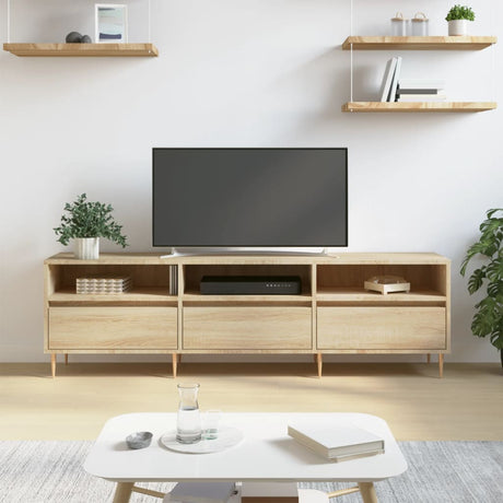 Vidaxl tv-meubel 150x30x44,5 cm bewerkt hout sonoma eikenkleurig