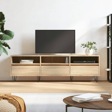 Vidaxl tv-meubel 150x30x44,5 cm bewerkt hout sonoma eikenkleurig