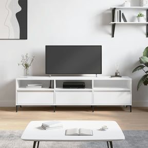 Vidaxl tv-meubel 150x30x44,5 cm bewerkt hout wit