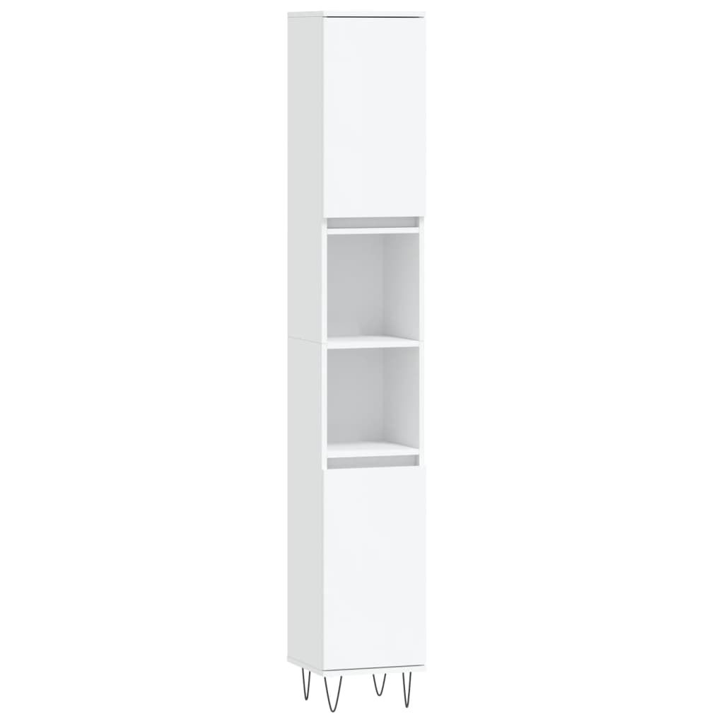 Vidaxl badkamerkast 30x30x190 cm bewerkt hout wit