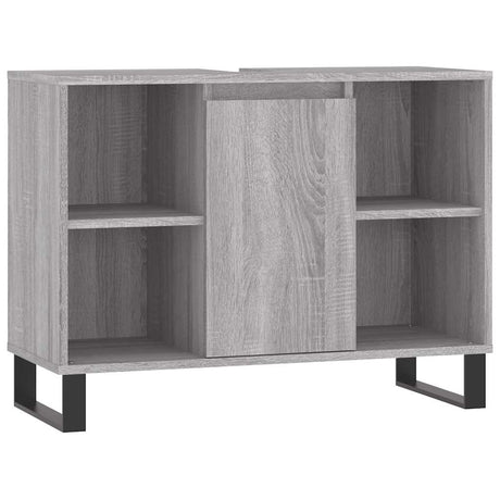Vidaxl badkamerkast 80x33x60 cm bewerkt hout grijs sonoma eikenkleurig