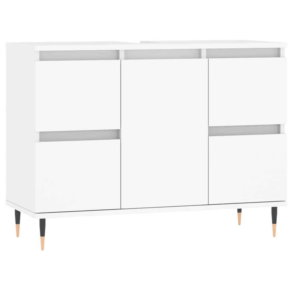 Vidaxl badkamerkast 80x33x60 cm bewerkt hout wit