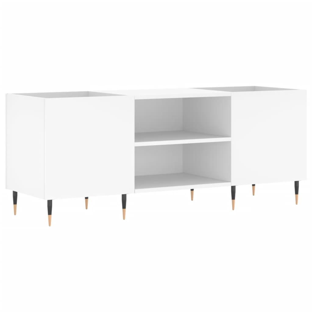 Vidaxl platenkast 121x38x48 cm bewerkt hout wit