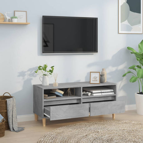 Vidaxl tv-meubel 100x34,5x44,5 cm bewerkt hout betongrijs