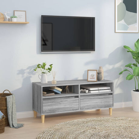 Vidaxl tv-meubel 100x34,5x44,5 cm bewerkt hout grijs sonoma eikenkleur