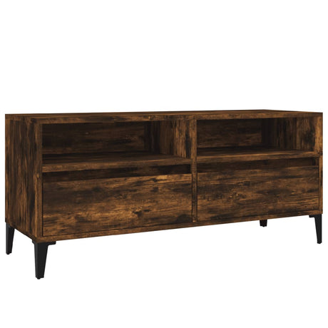 Vidaxl tv-meubel 100x34,5x44,5 cm bewerkt hout gerookt eikenkleurig