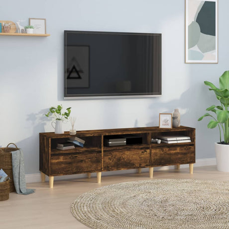 Vidaxl tv-meubel 150x30x44,5 cm bewerkt hout gerookt eikenkleurig