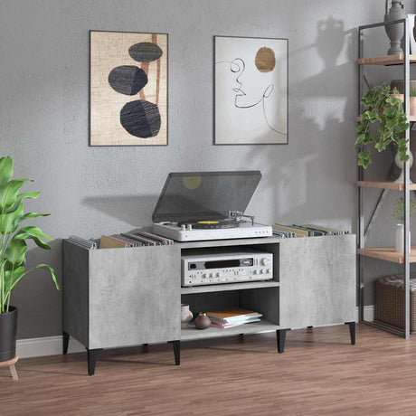 Vidaxl platenkast 121x38x48 cm bewerkt hout betongrijs