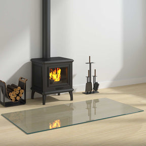Vidaxl vuurplaats glazen plaat transparant 120 x 60 cm glas