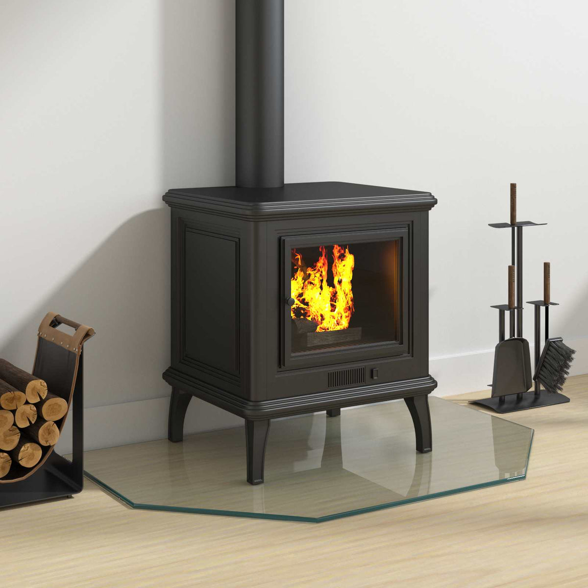 Vidaxl vuurplaats glazen plaat transparant 80 x 50 cm glas