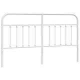 Vidaxl vervangend hoofdbord metaal wit 180 cm