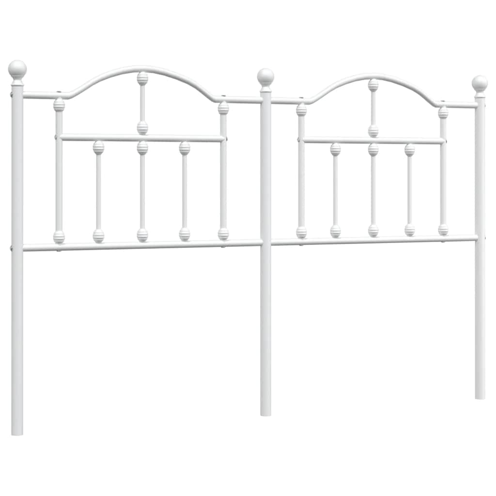 Vidaxl vervangend hoofdbord 135 cm metaal wit