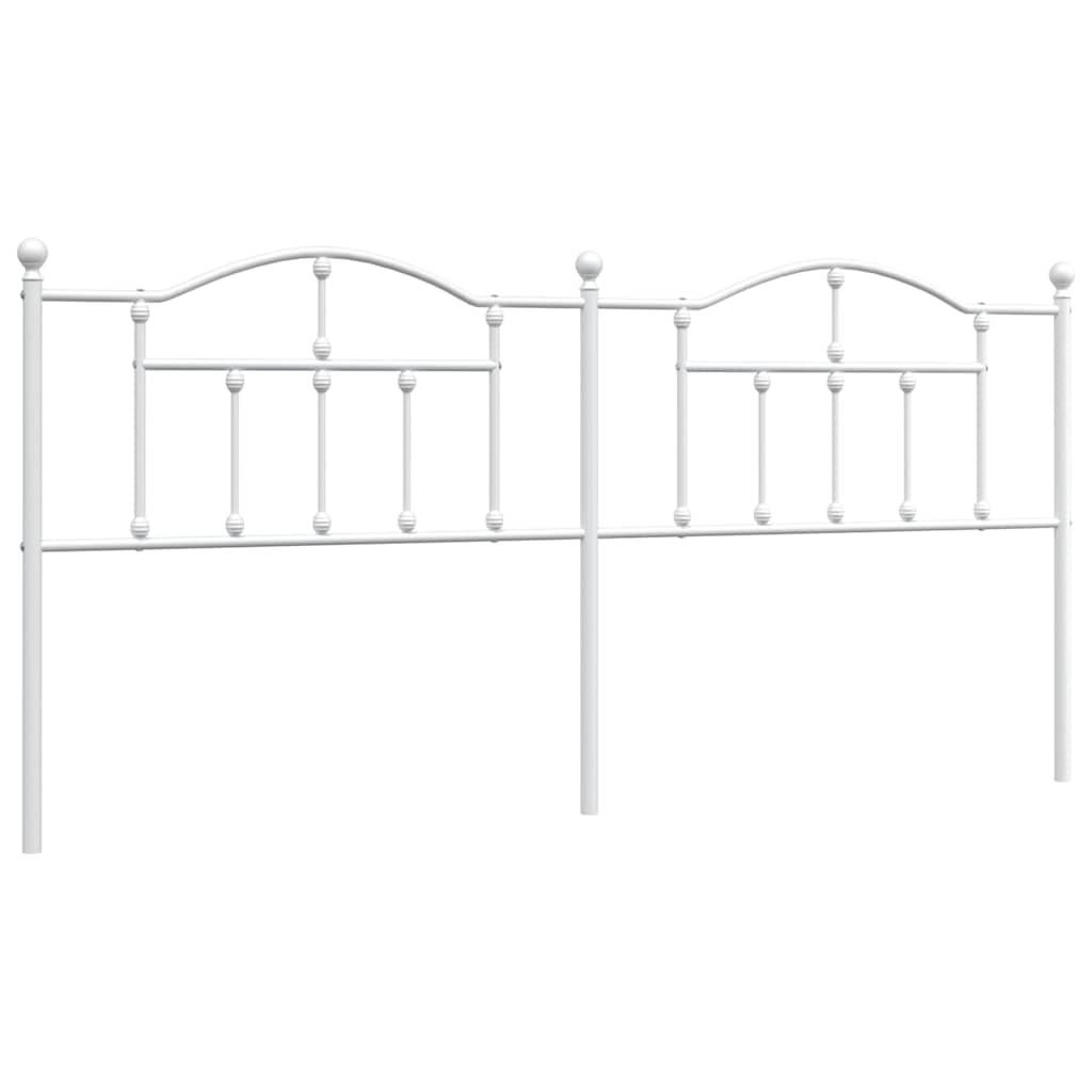 Vidaxl vervangend hoofdbord 200 cm metaal wit