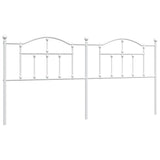 Vidaxl vervangend hoofdbord 200 cm metaal wit