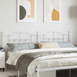 Vidaxl vervangend hoofdbord 200 cm metaal wit
