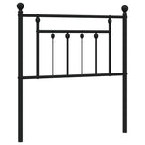 Vidaxl vervangend hoofdbord 80 cm metaal zwart