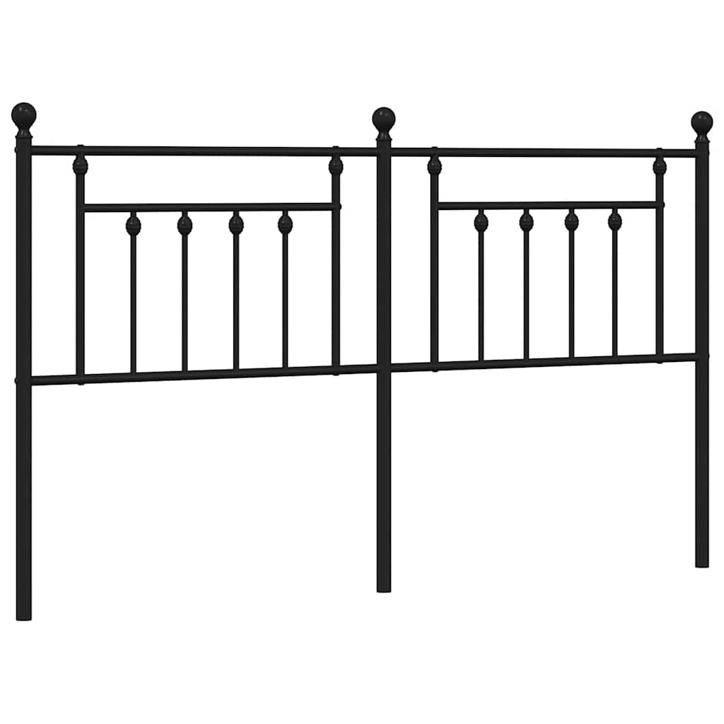 Vidaxl vervangend hoofdbord 160 cm metaal zwart