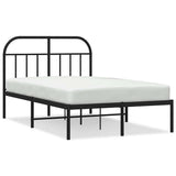 Vidaxl bedframe met hoofdbord metaal zwart 120x190 cm
