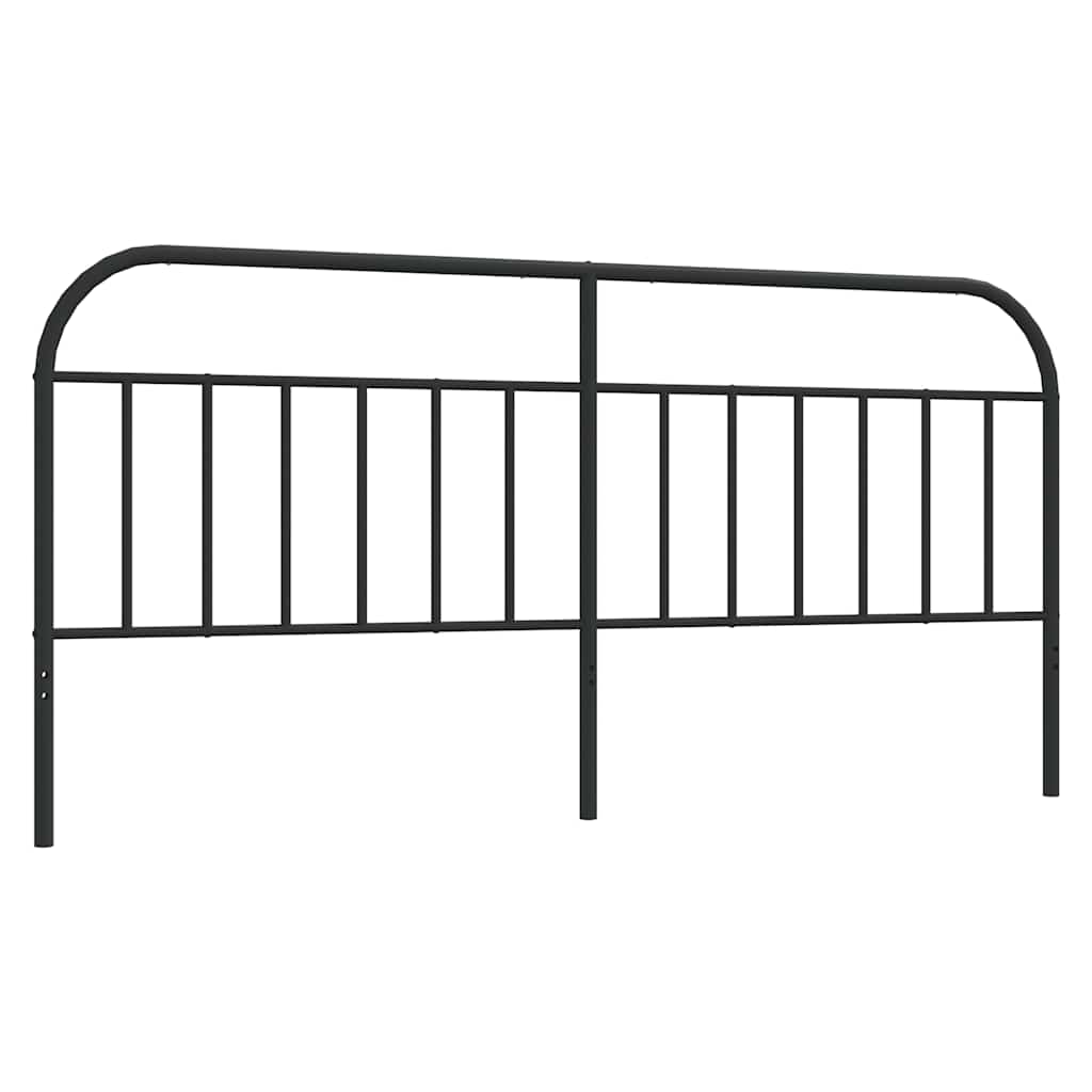 Vidaxl vervangend hoofdbord metaal zwart 193 cm