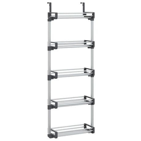 Vidaxl Deur Organizer z 5 półkami 52x20x135 cm aluminium