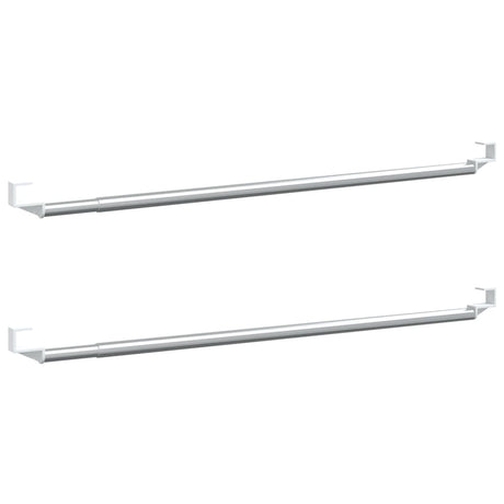 Szyny do zasłon Vidaxx 2 szt. 60-105 cm aluminium białe i srebrne