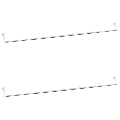 Szyny do zasłon Vidaxx 2 szt. 90-135 cm aluminium białe i srebrne
