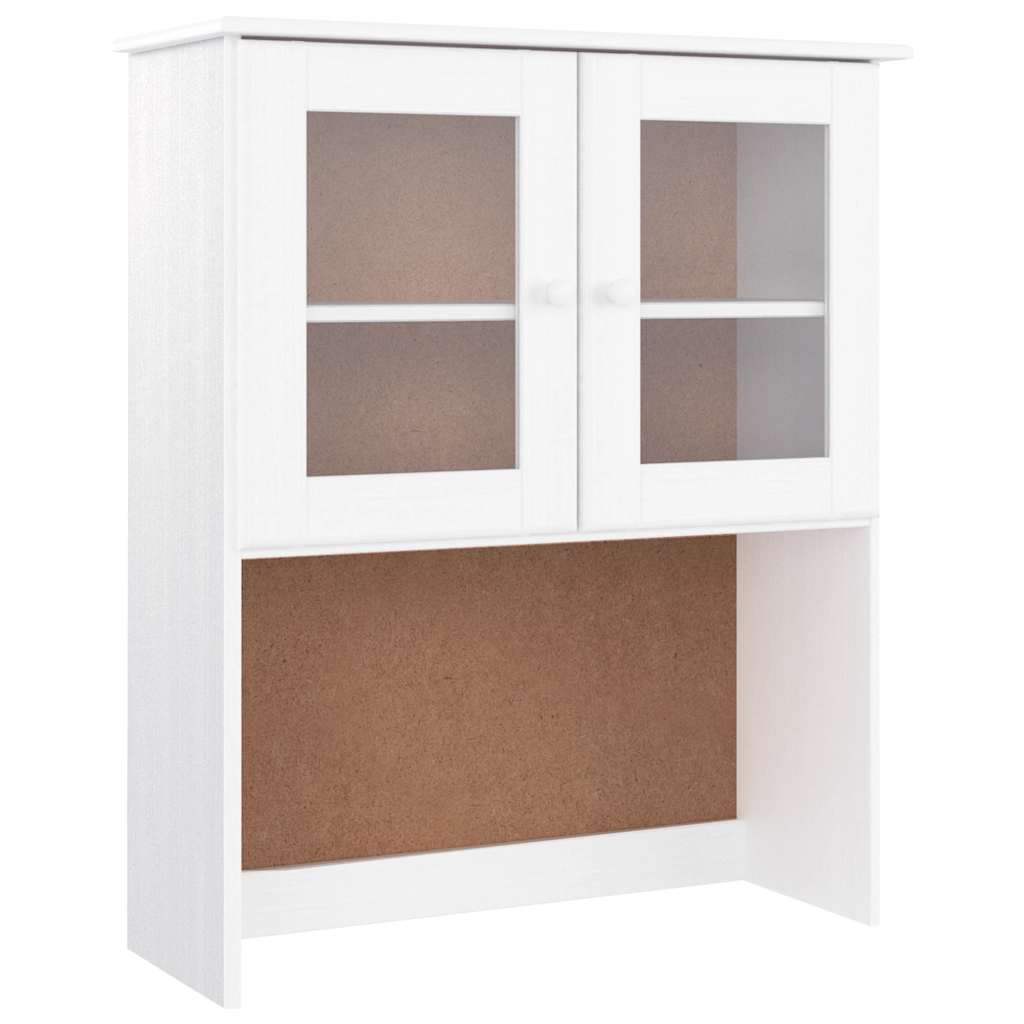 Vidaxl opzetkast alta 77x30x92 cm massief grenenhout wit