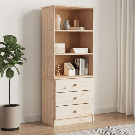 Vidaxl boekenkast met lades alta 60x35x142 cm massief grenenhout