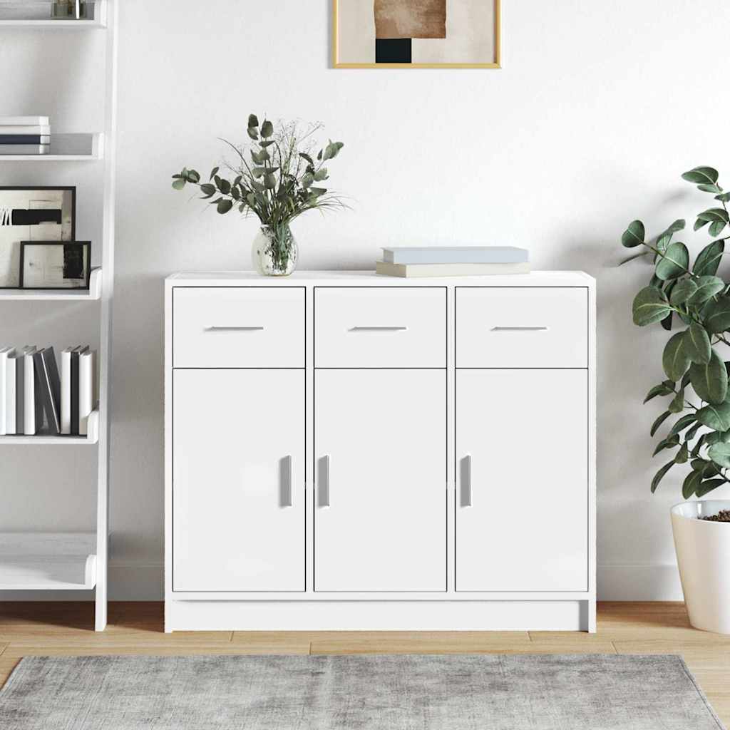 Vidaxl dressoir wit 91x28x75 cm bewerkt hout