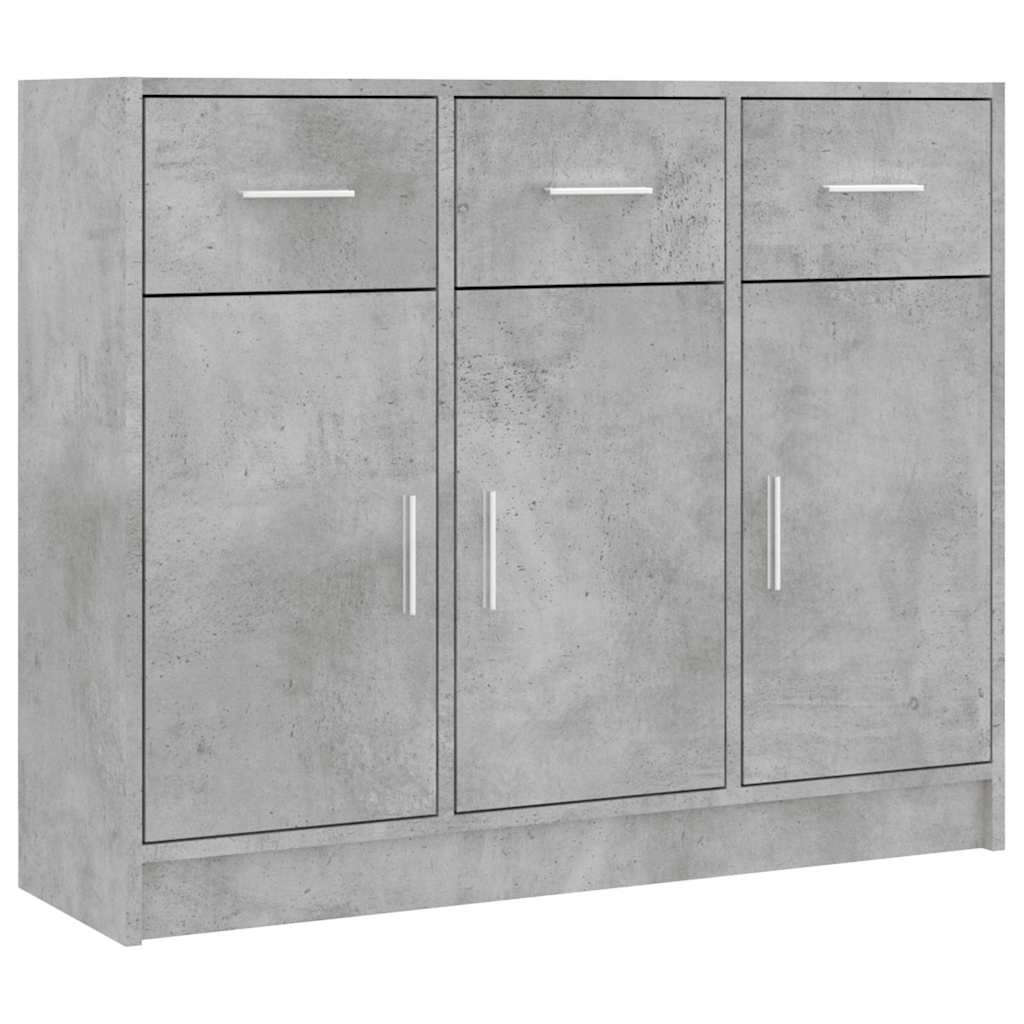 Vidaxl dressoir 91x28x75 cm bewerkt hout betongrijs