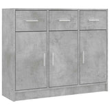 Vidaxl dressoir 91x28x75 cm bewerkt hout betongrijs
