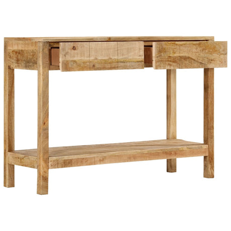 Vidaxl wandtafel met 2 lades 110x35x75 cm massief mangohout