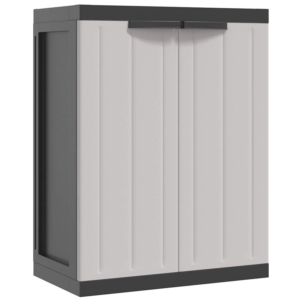 Vidaxl tuinkast 65x37x85 cm polypropeen grijs en zwart