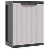 Vidaxl tuinkast 65x37x85 cm polypropeen grijs en zwart