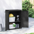 Vidaxl tuinkast 65x37x85 cm polypropeen zwart
