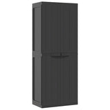 Vidaxl tuinkast 65x37x165 cm polypropeen zwart