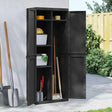 Vidaxl tuinkast 65x37x165 cm polypropeen zwart