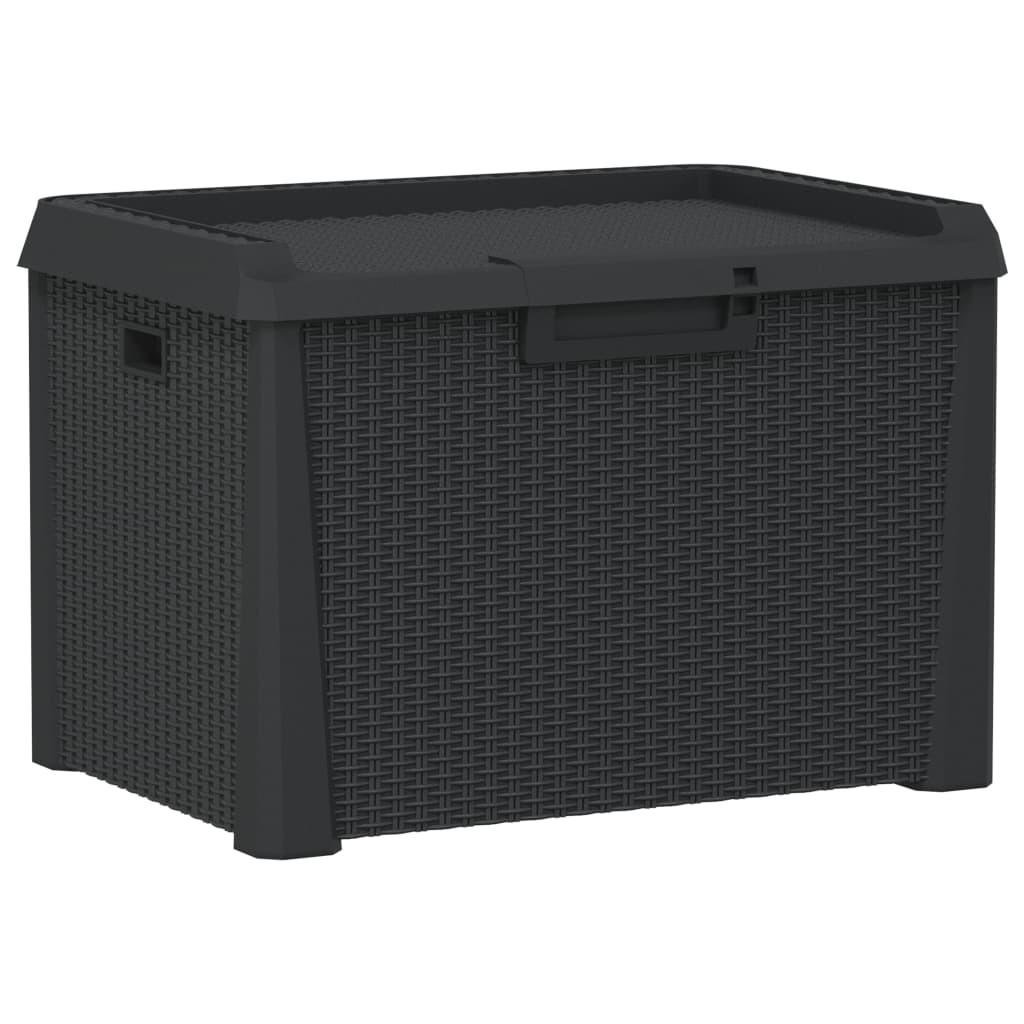 Vidaxl tuinbox 125 l polypropeen antracietkleurig