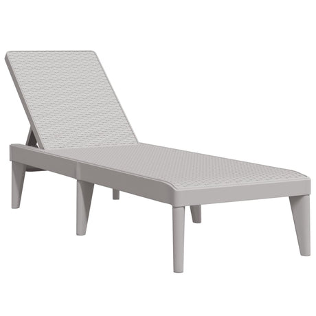 Vidaxl ligbed 186x60x29 cm polypropeen grijs