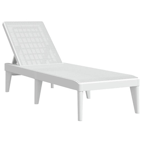Vidaxl ligbed 186x60x29 cm polypropeen wit