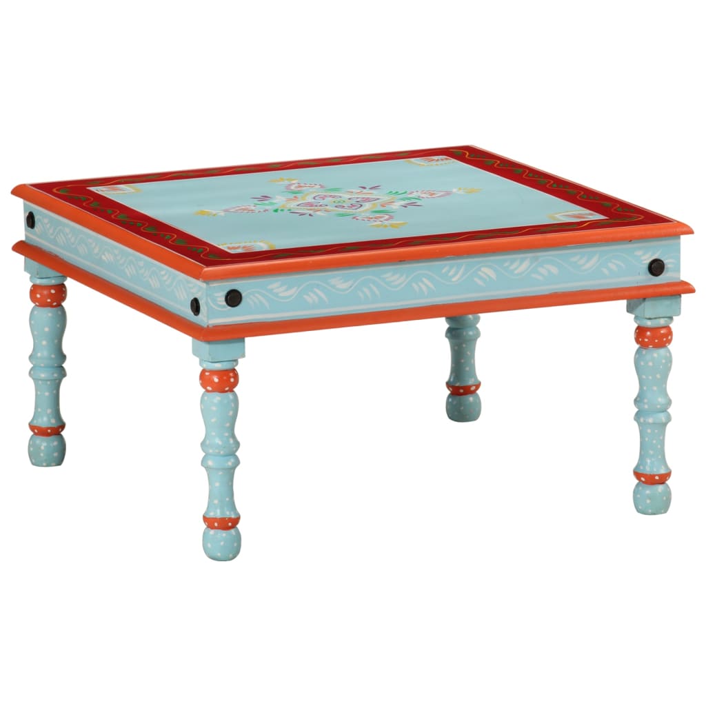 Vidaxl salontafel handbeschilderd massief mangohout blauw