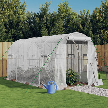 VidaXL Szklarnia ogrodowa ze stalową ramą 8 m² 4x2x2 m