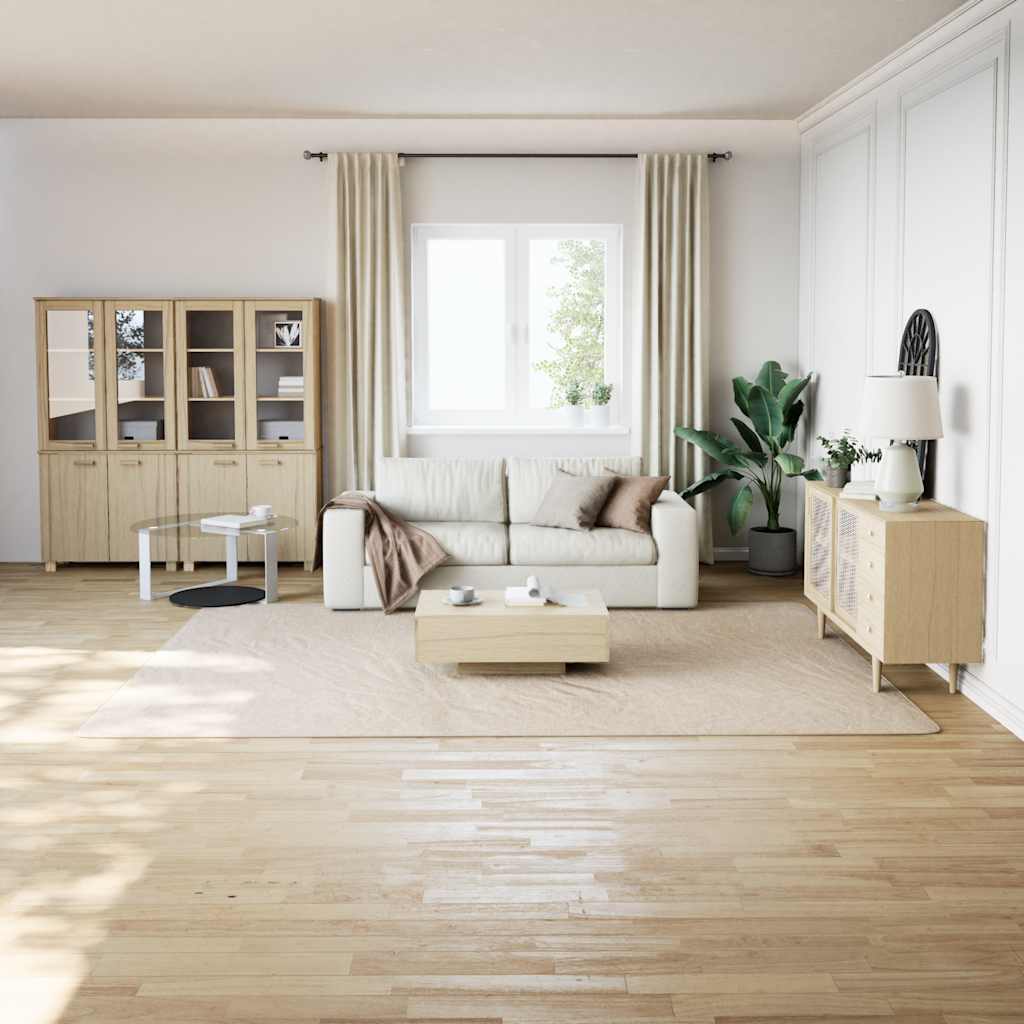 Vidaxl vloerkleed shaggy crèmewit 240x340 cm polyester